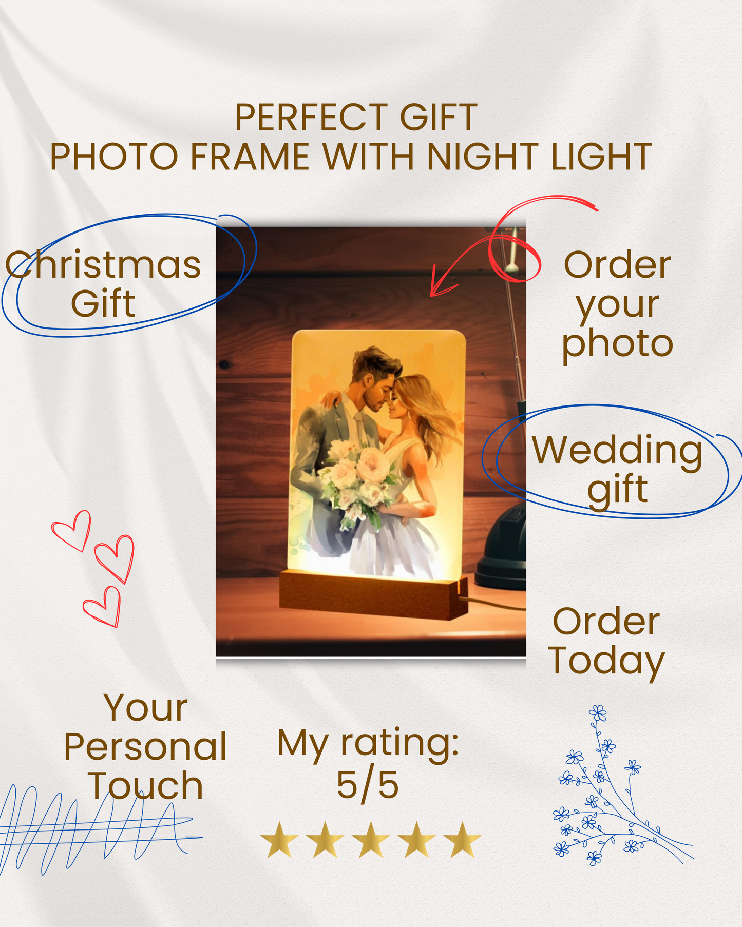 Personalized Photo Frame || The led acrylic photo frames|| Customized Gift